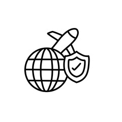 Travel insurance icon