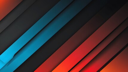 Obraz premium Colored diagonal stripes create a visually appealing layered abstract background