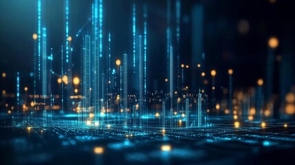 Fototapeta premium The significance of numerical data in financial markets. 