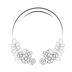 Floral Circular Frame