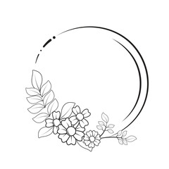 Floral Circular Frame