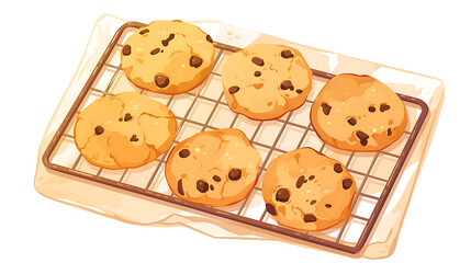 Illustration about bakery and bakery equipment, bread doodle cartoon.