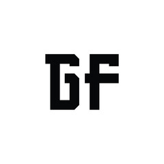 Obraz premium GF monogram logo design letter text name symbol monochrome logotype alphabet character simple logo