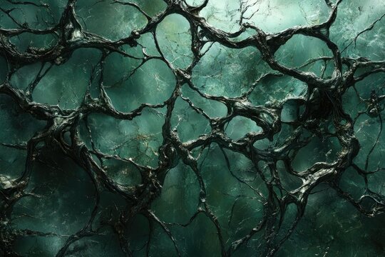 Dark, organic network of veins resembling a terrifying, underwater alien landscape.