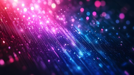 Abstract digital illustration featuring lines and bokeh effect