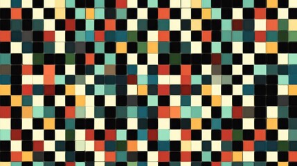Fototapeta premium Abstract colorful mosaic pattern of small squares.