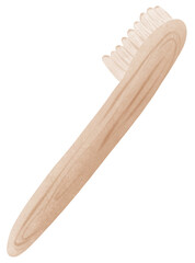 Eco lifestyle toothbrush, hand drawn watercolor style, no AI 