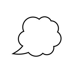 Speech bubble vector icon. Chat illustration sign. Message symbol. Text bubble logo.