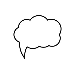 Speech bubble vector icon. Chat illustration sign. Message symbol. Text bubble logo.