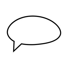 Naklejka premium Speech bubble vector icon. Chat illustration sign. Message symbol. Text bubble logo.