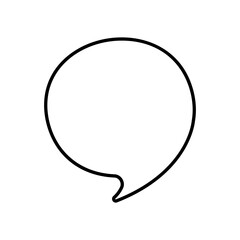 Naklejka premium Speech bubble vector icon. Chat illustration sign. Message symbol. Text bubble logo.