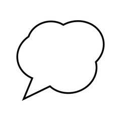 Speech bubble vector icon. Chat illustration sign. Message symbol. Text bubble logo.