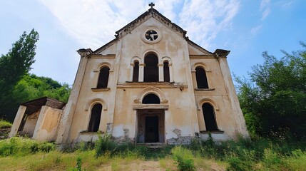 Fototapeta premium A forgotten village frozen in time, untouched by centuries.