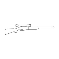 Weapon icon vector. Gun illustration sign. Machine gun symbol. Pistol logo.