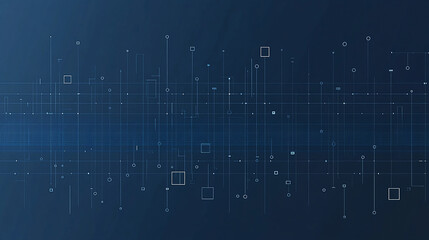 Abstract digital background featuring geometric shapes and lines in a blue gradient