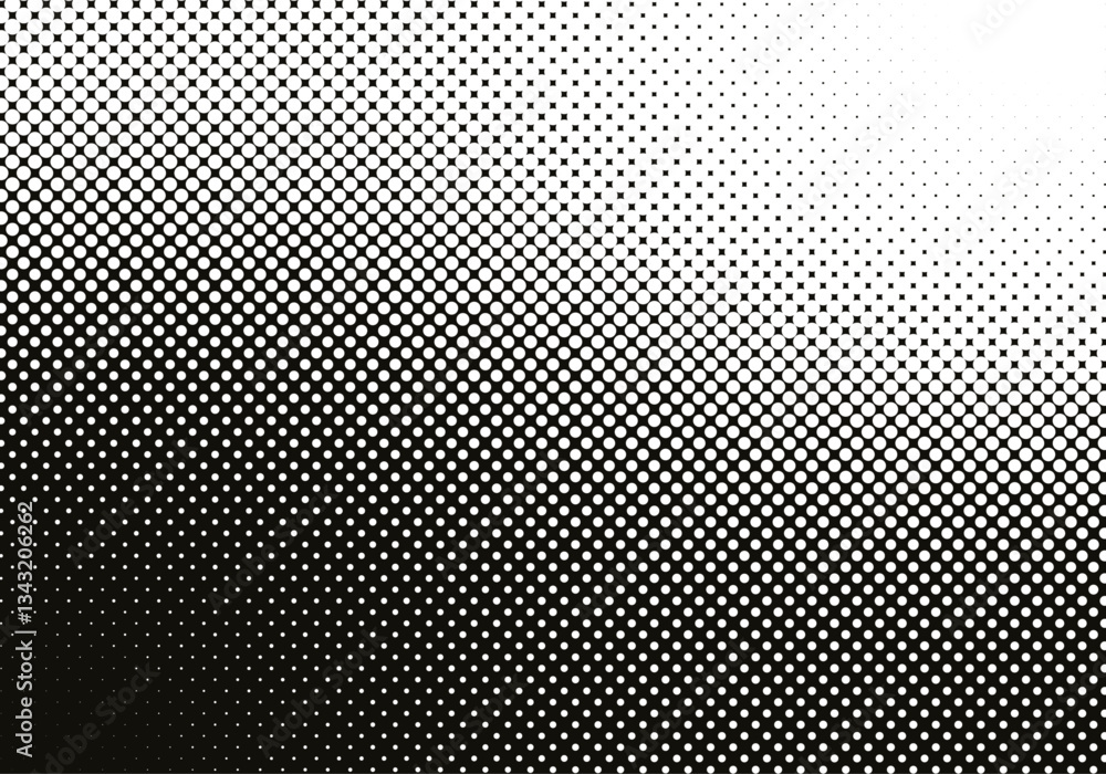 Aufkleber Abstract grain dot pattern background. Vector halftone gradient texture