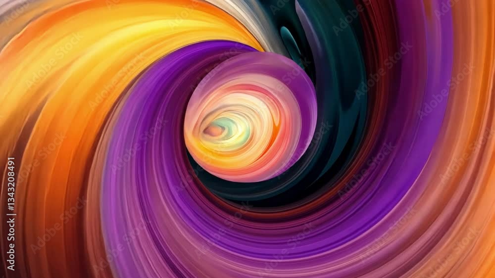 Poster abstract whirlwind of color: an abstract vortex of swirling colors creates a sense of movement and e