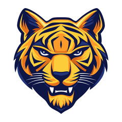Fototapeta premium Vector tiger head logo illustration graphic animal vector