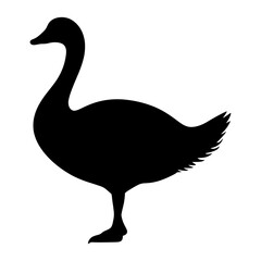 Fototapeta premium Goose silhouette illustration animal simple vector
