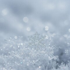 blue christmas background with snowflakes