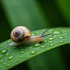 snail on a leaf