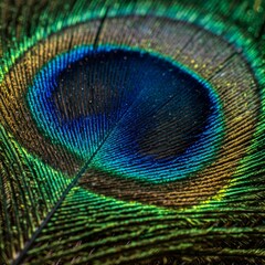 peacock feather close up