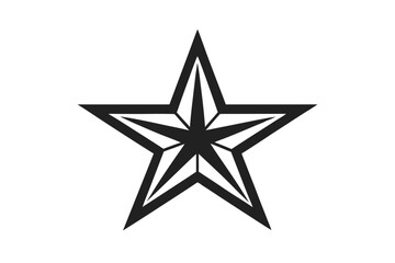 Obraz premium silver star isolated on white