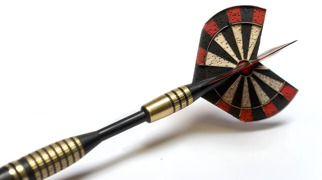 Three darts in triple twenty on professional sisal steeldart. perfect 180 highscore shot dart game hobby sport concept background, Generative AI
