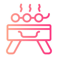 Barbecue gradient icon