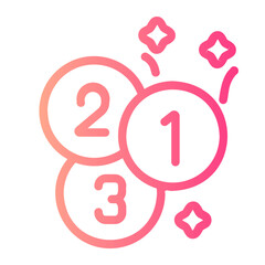 Countdown gradient icon