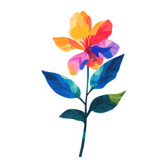 Crocuse flower illustration colorful vibrant vector