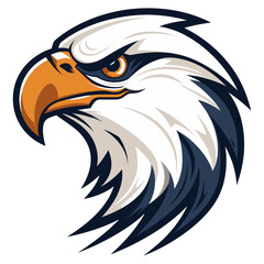 Falcon head retro logo illustration eagle bird vector