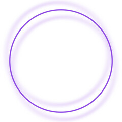 A simple purple circle with a soft, glowing aura around it, set against a white background.