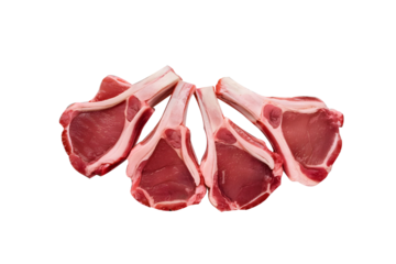 Raw beef meat on transparent background