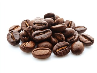 Obraz premium Coffee beans isolated on white background