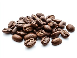 Naklejka premium Coffee beans isolated on white background