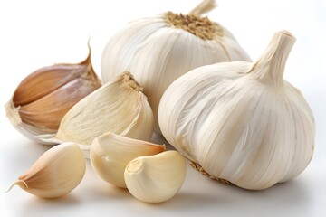 Obraz premium garlic on white background