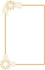 Monoline New Year Fireworks Frame
