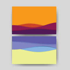 Obraz premium Abstract layered design with color transitions