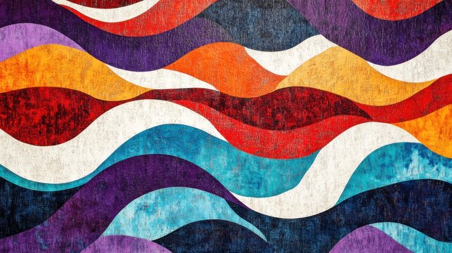Abstracto dise&ntilde;o de ondas coloridas