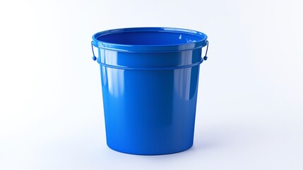Plastic barrel blue isolated on white background