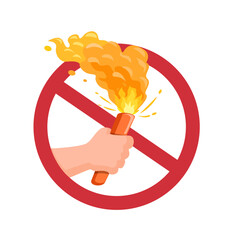 No Flare Symbol Cartoon Illustration Vector