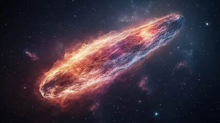 Obraz premium Cosmic Nebula with Brilliant Colors and Stars in Deep Space