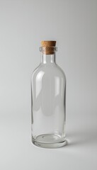  Clear Glass Bottle with Cork Stopper