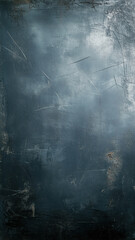 Fototapeta premium A deep blue metallic background with scratches and oxidation patches, creating a dark and moody industrial texture perfect for phone wallpapers.