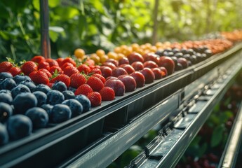 In a modern farm environment, a hydroponic vegetable plantation thrives with lush green salads, exemplifying sustainable and eco friendly agricultural practices.