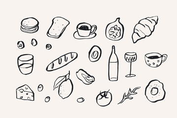 Hand drawn doodle food collection © Maria