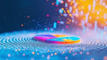 Abstract Investment  Finance  Data  Chart  Graph  3D Render  Colorful  Business  Marketing