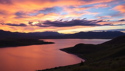 "Dramatic Skies Over Rye Patch Reservoir, Lovelock, Nevada &ndash; August 2018"