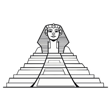 recommend clip art: Great Sphinx of Giza art architecture illustration vector